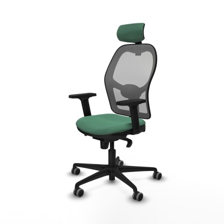 Sedia Ufficio con Poggiatesta Piqueras y Crespo 2D036G2 Verde Smeraldo