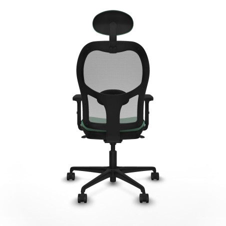 Sedia Ufficio con Poggiatesta Piqueras y Crespo 2D036N1 Verde Smeraldo