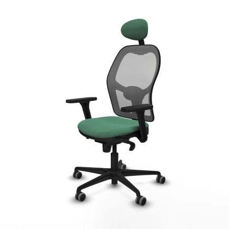 Sedia Ufficio con Poggiatesta Piqueras y Crespo 3D036G1 Verde Smeraldo