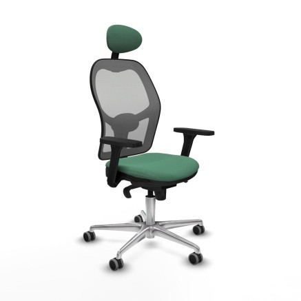 Chaise de Bureau avec Appui-tête Piqueras y Crespo 3D086G1 Vert émer