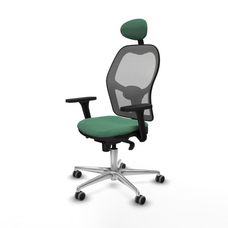 Office Chair with Headrest Piqueras y Crespo 3D086G1 Emerald Green