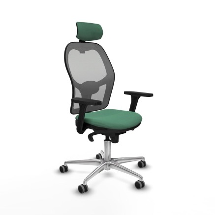 Chaise de Bureau avec Appui-tête Piqueras y Crespo 3D086G2 Vert émer