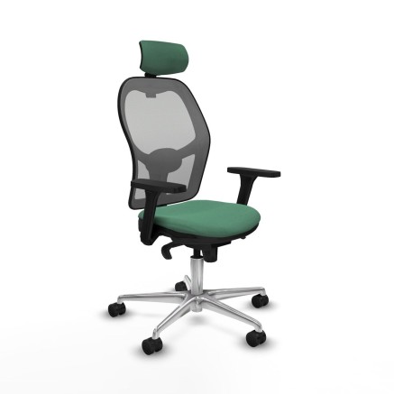Sedia Ufficio con Poggiatesta Piqueras y Crespo 3D086N2 Verde Smeraldo