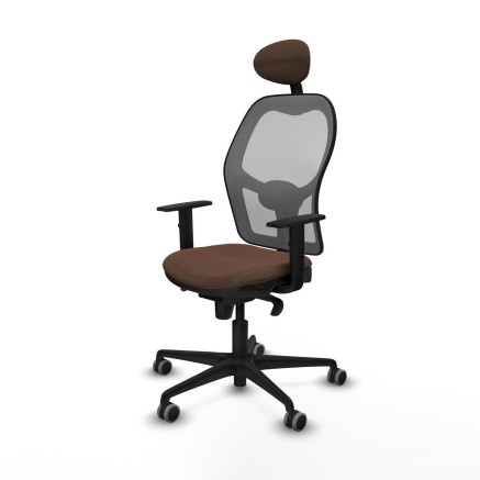 Office Chair with Headrest Jorquera Piqueras y Crespo 1D036G1 Grey Dar 2