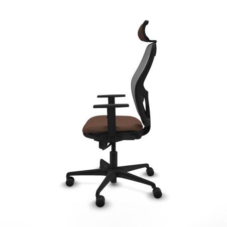 Sedia Ufficio con Poggiatesta Piqueras y Crespo 1D036N2 Grigio Marrone
