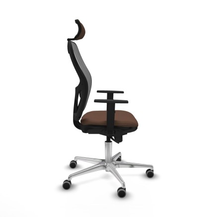 Office Chair with Headrest Piqueras y Crespo 1D086G2 Grey Dark brown 2