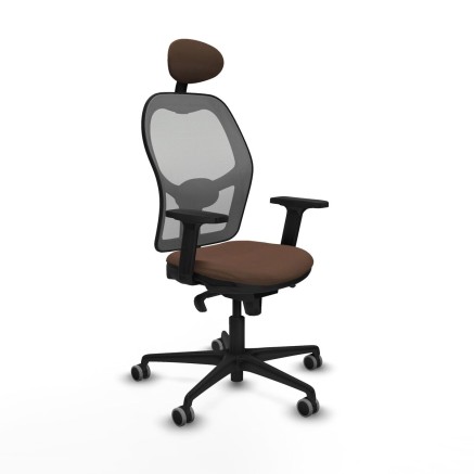 Chaise de Bureau avec Appui-tête Piqueras y Crespo 2D036G1 Gris Brun