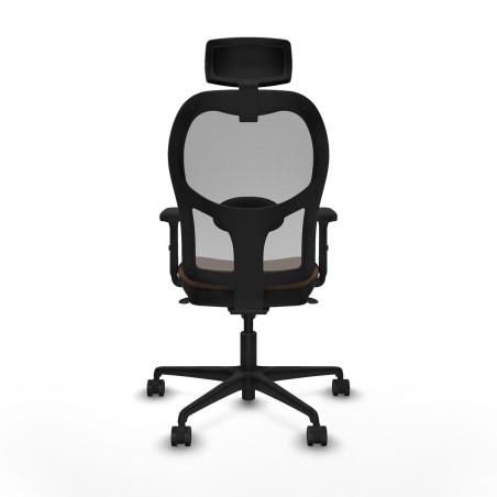 Sedia Ufficio con Poggiatesta Piqueras y Crespo 2D036N2 Grigio Marrone