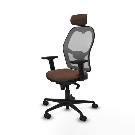 Sedia Ufficio con Poggiatesta Piqueras y Crespo 2D036N2 Grigio Marrone