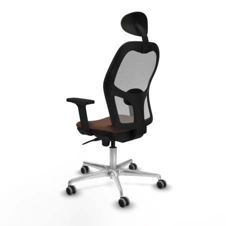 Chaise de Bureau avec Appui-tête Piqueras y Crespo 2D086G1 Gris Brun