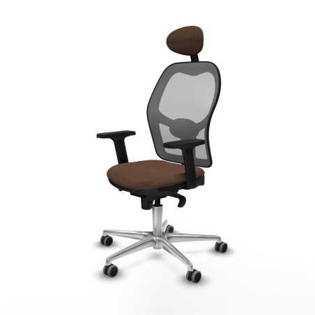 Chaise de Bureau avec Appui-tête Piqueras y Crespo 2D086G1 Gris Brun