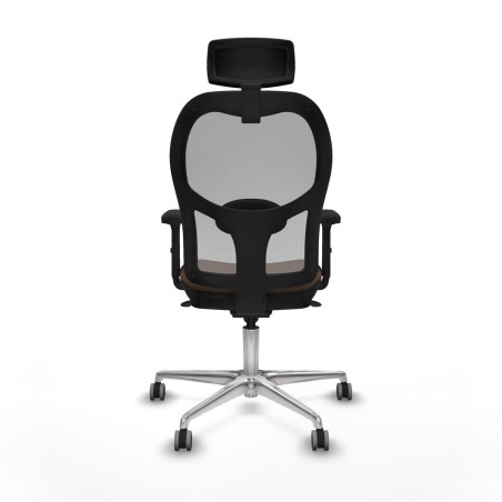 Sedia Ufficio con Poggiatesta Piqueras y Crespo 2D086G2 Grigio Marrone