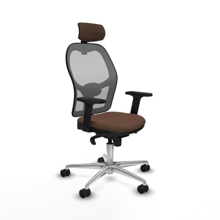 Chaise de Bureau avec Appui-tête Piqueras y Crespo 2D086N2 Gris Brun