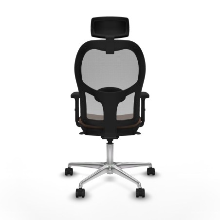 Sedia Ufficio con Poggiatesta Piqueras y Crespo 2D086N2 Grigio Marrone