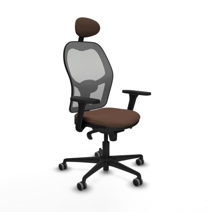 Sedia Ufficio con Poggiatesta Piqueras y Crespo 3D036G1 Grigio Marrone