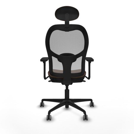 Sedia Ufficio con Poggiatesta Piqueras y Crespo 3D036G1 Grigio Marrone