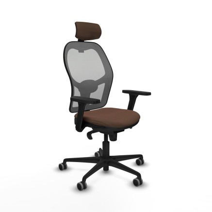 Sedia Ufficio con Poggiatesta Piqueras y Crespo 3D036G2 Grigio Marrone
