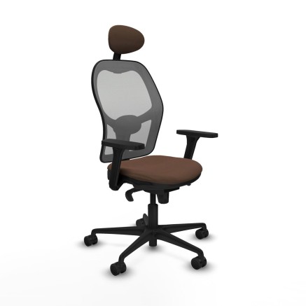 Chaise de Bureau avec Appui-tête Piqueras y Crespo 3D036N1 Gris Brun