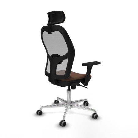 Chaise de Bureau avec Appui-tête Piqueras y Crespo 3D086G2 Gris Brun