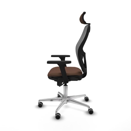 Sedia Ufficio con Poggiatesta Piqueras y Crespo 3D086G2 Grigio Marrone