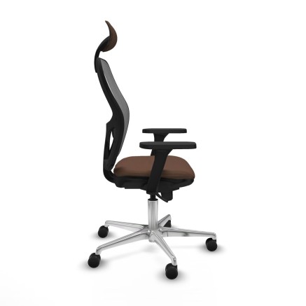 Chaise de Bureau avec Appui-tête Piqueras y Crespo 3D086N1 Gris Brun 2