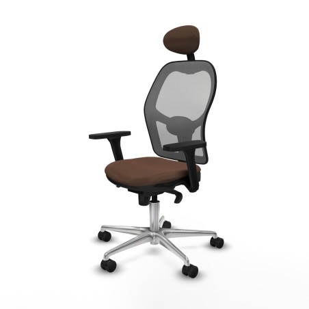 Chaise de Bureau avec Appui-tête Piqueras y Crespo 3D086N1 Gris Brun