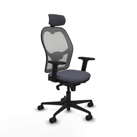 Sedia Ufficio con Poggiatesta Piqueras y Crespo 2D036N2 Grigio scuro