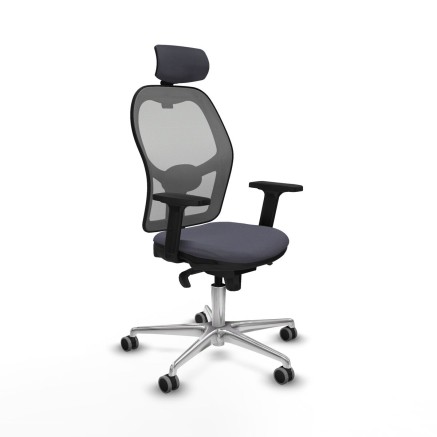 Sedia Ufficio con Poggiatesta Piqueras y Crespo 2D086G2 Grigio scuro