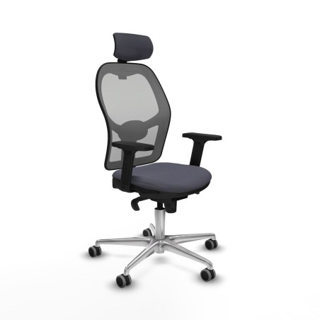 Chaise de Bureau avec Appui-tête Piqueras y Crespo 2D086G2 Gris fonc