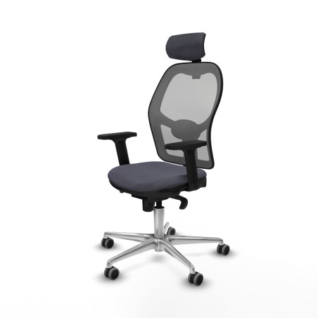Chaise de Bureau avec Appui-tête Piqueras y Crespo 2D086G2 Gris fonc