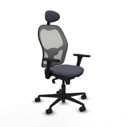 Sedia Ufficio con Poggiatesta Piqueras y Crespo 3D036N1 Grigio scuro