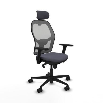 Sedia Ufficio con Poggiatesta Piqueras y Crespo 3D036N2 Grigio scuro