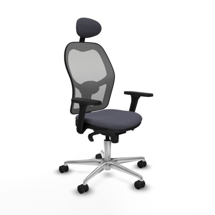Sedia Ufficio con Poggiatesta Piqueras y Crespo 3D086N1 Grigio scuro