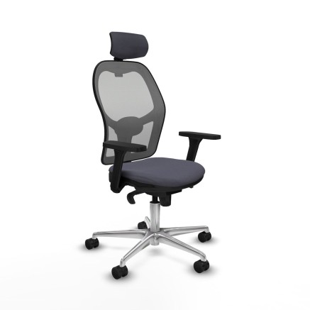 Chaise de Bureau avec Appui-tête Piqueras y Crespo 3D086N2 Gris fonc