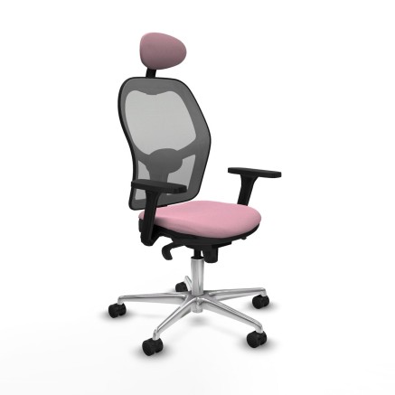 Sedia Ufficio con Poggiatesta Piqueras y Crespo 3D086N1 Rosa