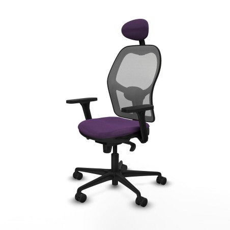 Sedia Ufficio con Poggiatesta Piqueras y Crespo 3D036N1 Viola