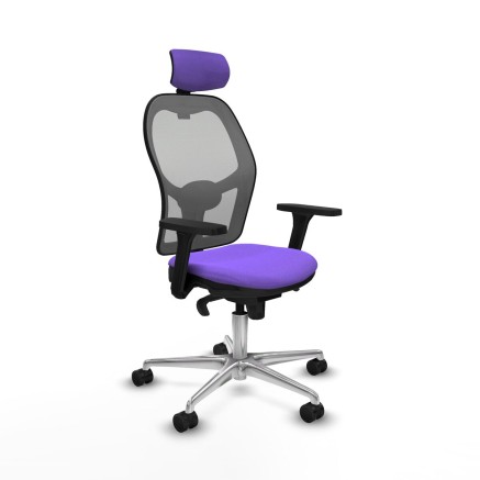 Sedia Ufficio con Poggiatesta Piqueras y Crespo 3D086N2 Lilla