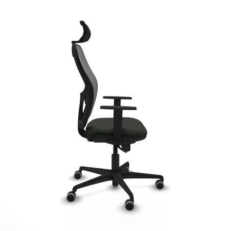 Sedia Ufficio con Poggiatesta Piqueras y Crespo 1D036G2 Nero