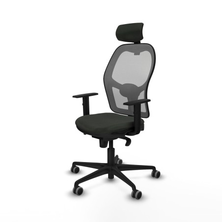 Sedia Ufficio con Poggiatesta Piqueras y Crespo 1D036G2 Nero