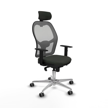 Sedia Ufficio con Poggiatesta Piqueras y Crespo 1D086G2 Nero