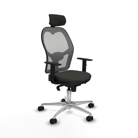 Chaise de Bureau avec Appui-tête Piqueras y Crespo 1D086N2 Noir