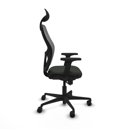 Sedia Ufficio con Poggiatesta Piqueras y Crespo 2D036N1 Nero 2