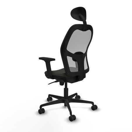 Sedia Ufficio con Poggiatesta Piqueras y Crespo 2D036N1 Nero