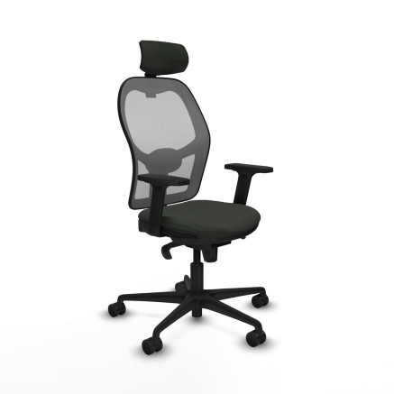 Chaise de Bureau avec Appui-tête Piqueras y Crespo 2D036N2 Noir