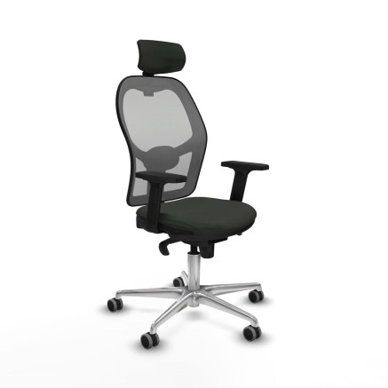 Sedia Ufficio con Poggiatesta Piqueras y Crespo 2D086G2 Nero