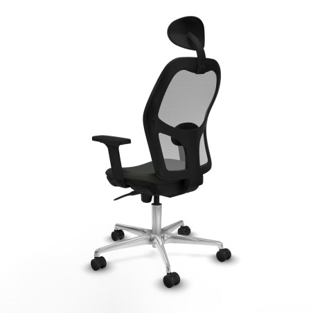 Chaise de Bureau avec Appui-tête Piqueras y Crespo 2D086N1 Noir