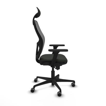Sedia Ufficio con Poggiatesta Piqueras y Crespo 3D036G1 Nero 2