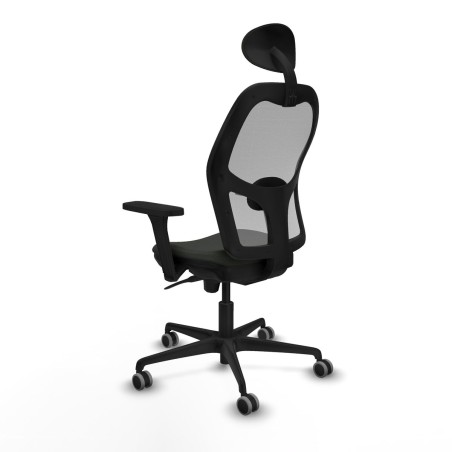 Chaise de Bureau avec Appui-tête Piqueras y Crespo 3D036G1 Noir