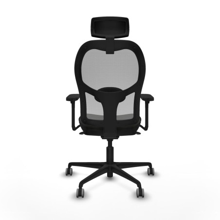Sedia Ufficio con Poggiatesta Piqueras y Crespo 3D036G2 Nero