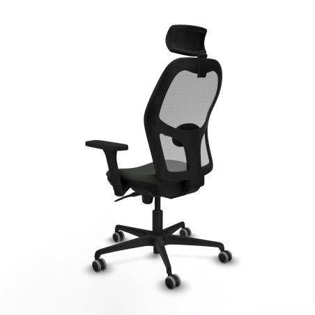 Sedia Ufficio con Poggiatesta Piqueras y Crespo 3D036G2 Nero